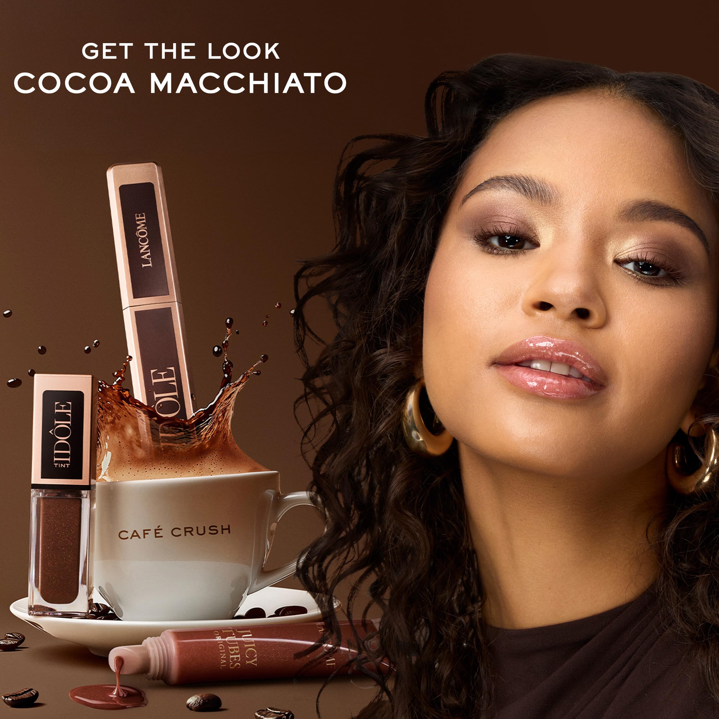 Lancôme Juicy Tubes layered over lipstick for an ultra-juicy topcoat.
