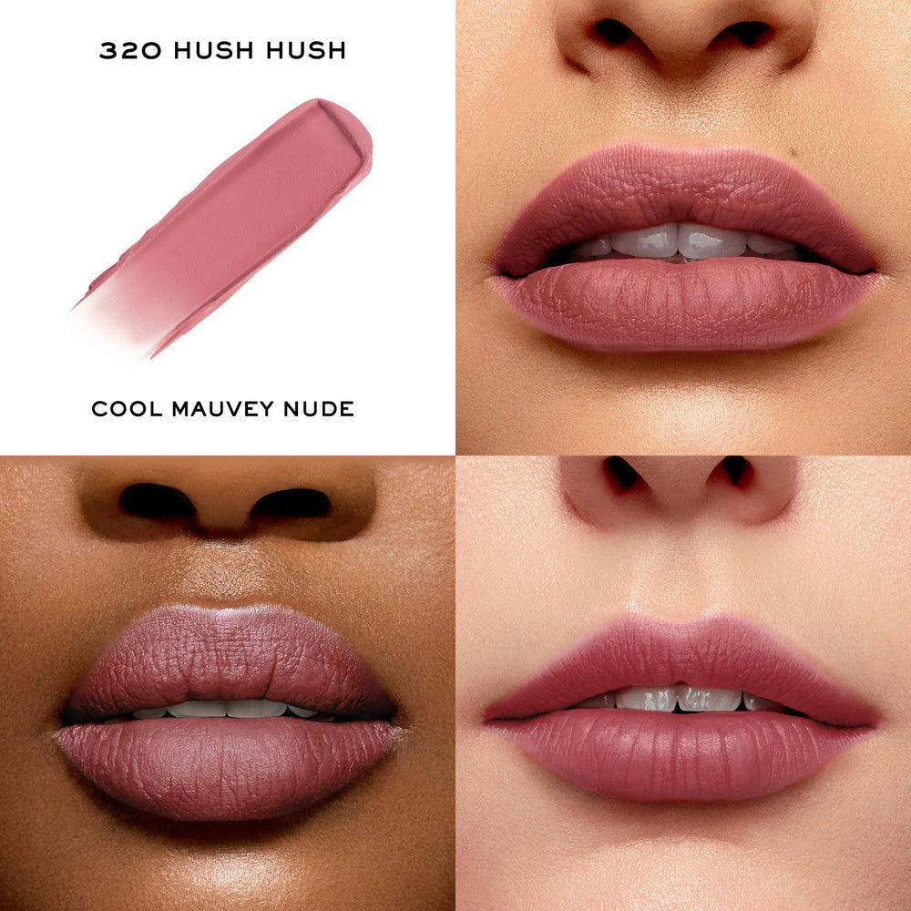 Lancôme 274 French Tea swatch, warm rose tone for natural lips and daytime glow.