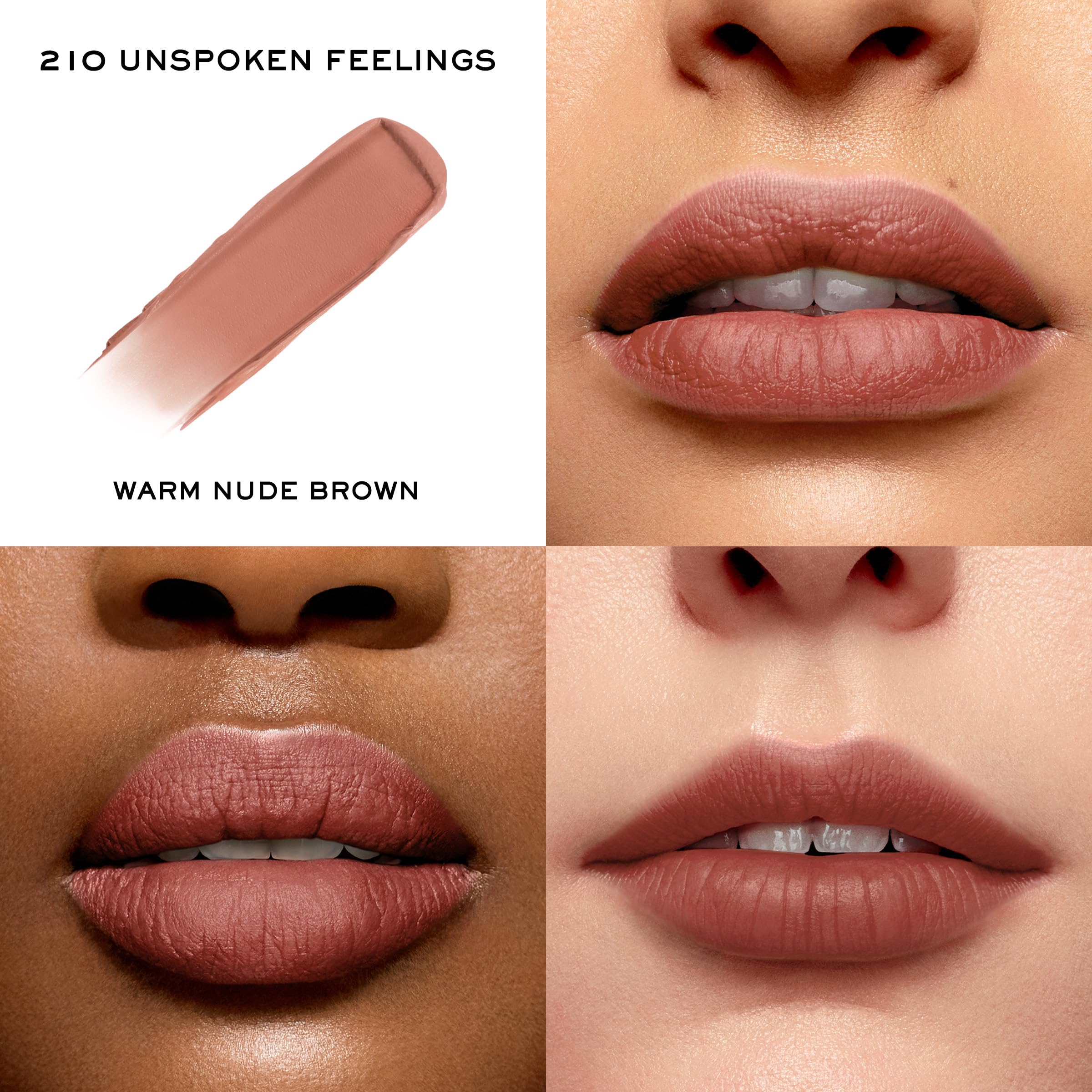 Lancôme 320 Hush Hush swatch, soft-matte expression for effortless day-to-night polish.