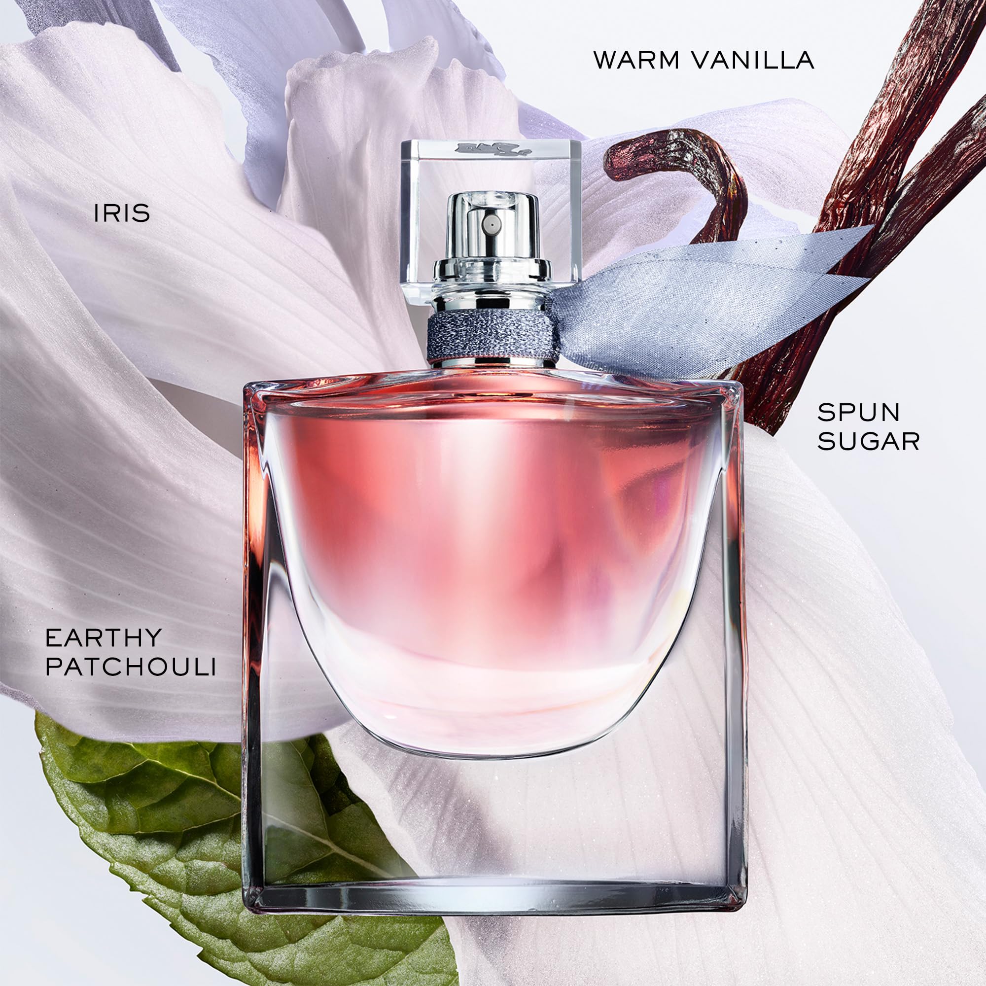 Lancôme La Vie Est Belle iris note close-up - highlights floral sophistication