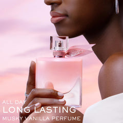 Lancôme La Vie Est Belle La Vie Vanille Nude cap close-up highlighting premium packaging