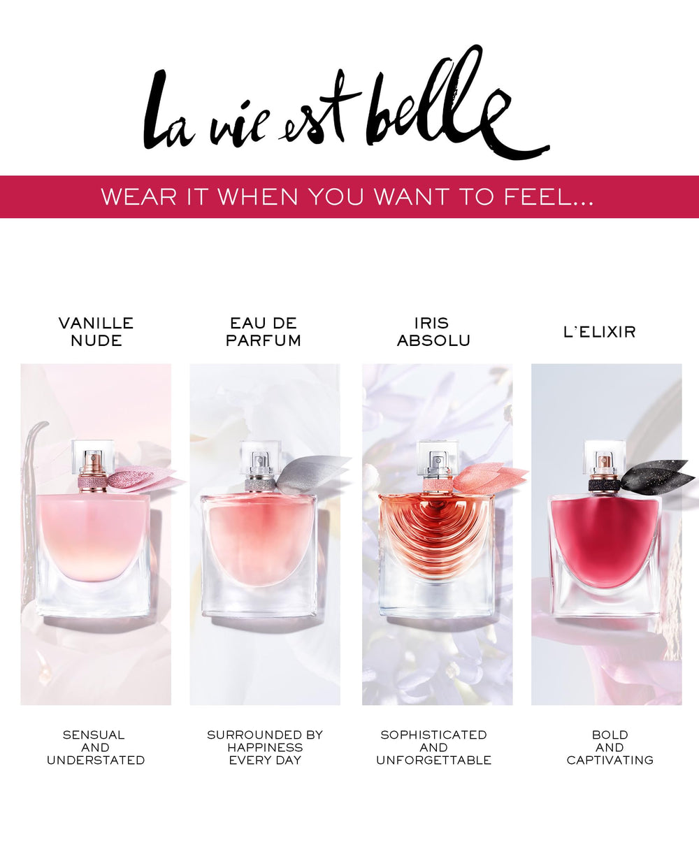 Lancome La Vie Est Belle Vanille Nude portrait, feminine gourmand vibe