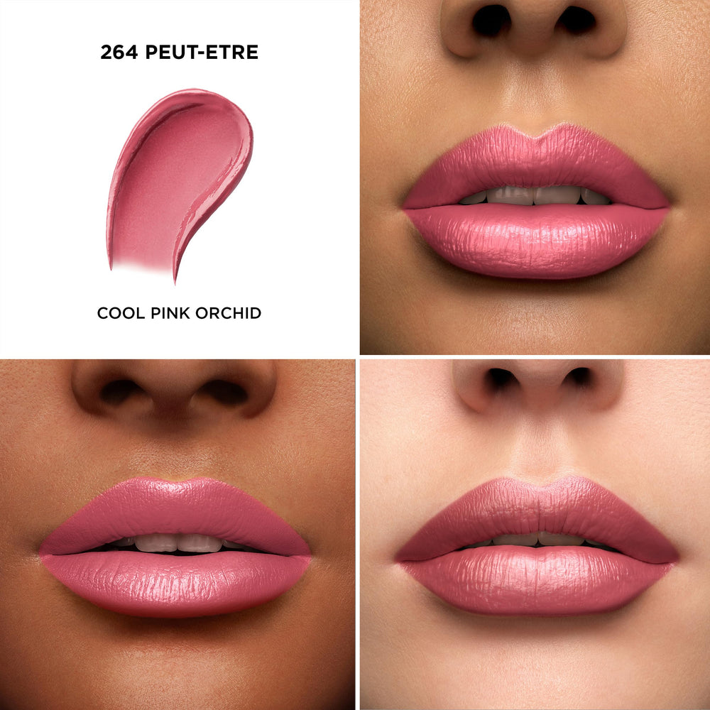 Lancôme L'Absolu Rouge cream-finish closeup highlights creamy texture.