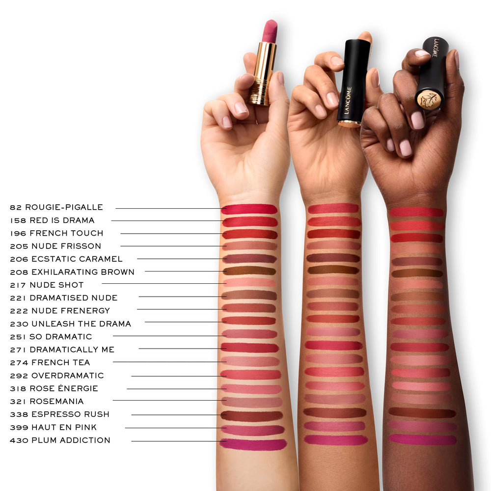 Lancôme LAbsolu Rouge Drama Matte packaging photo underlines premium, gift-ready aesthetic.