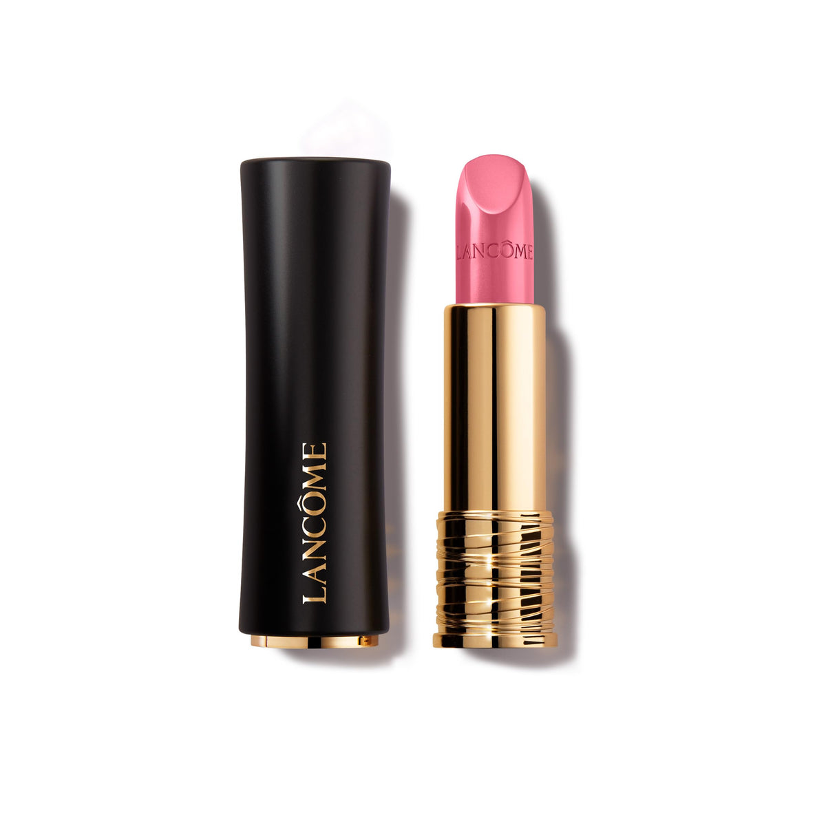 Lancôme L'Absolu Rouge lipstick tube closeup highlighting creamy texture for daily wear.
