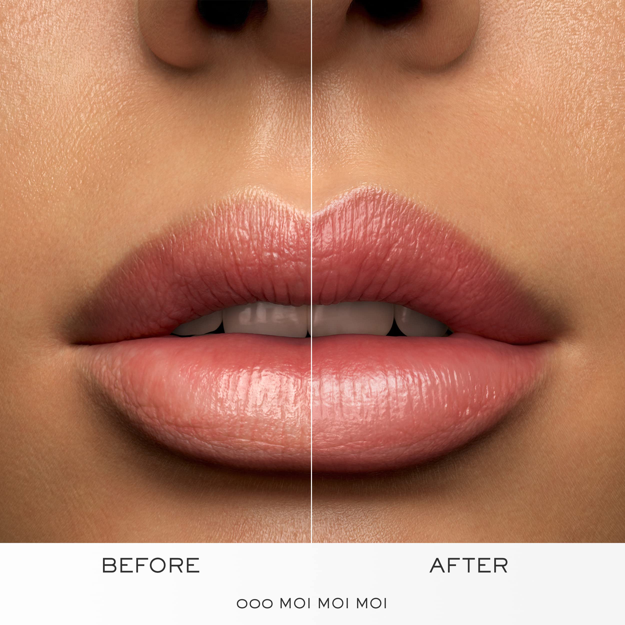 Lancôme L'Absolu Rouge with rose balm and HA for nourished lips.