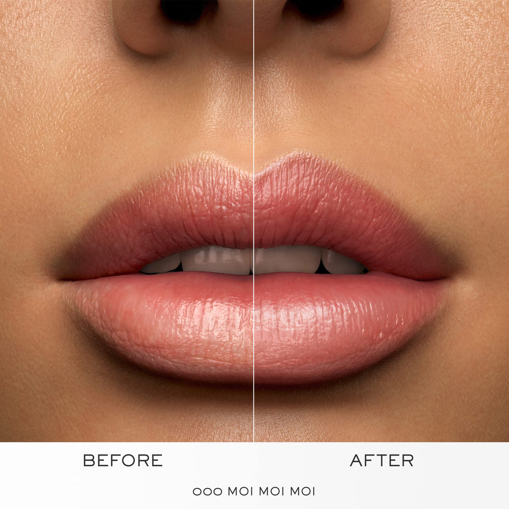 Lancôme L'Absolu Rouge with rose balm and HA for nourished lips.