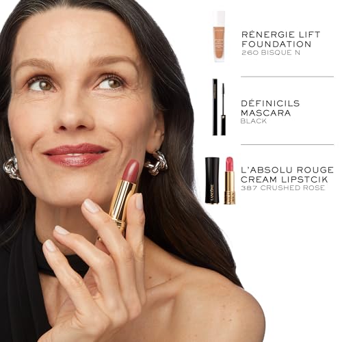 Lancôme L'Absolu Rouge rose balm hydrating swipe for smooth lips.