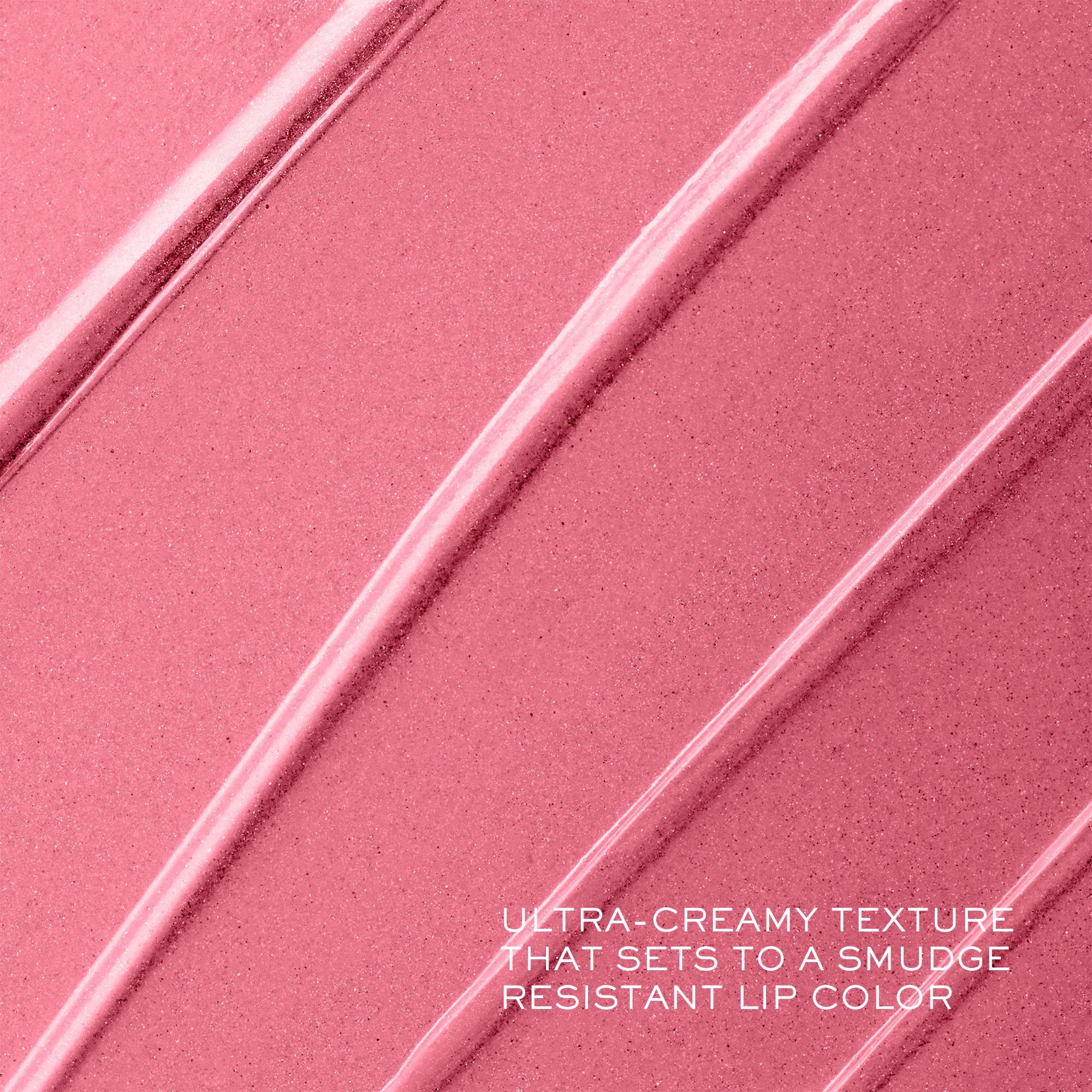 Lancôme L'Absolu Rouge rose-balm-rich hydration swatch on skin shows moisturizing formula.