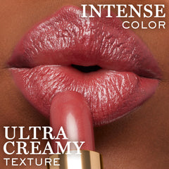 Lancôme L'Absolu Rouge Tendre Mirage lip application image highlights smooth glide.