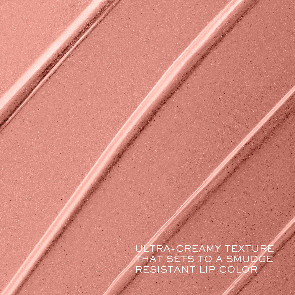 Lancôme L'Absolu Rouge Tendre Mirage rose-balm texture closeup suggests intense hydration.