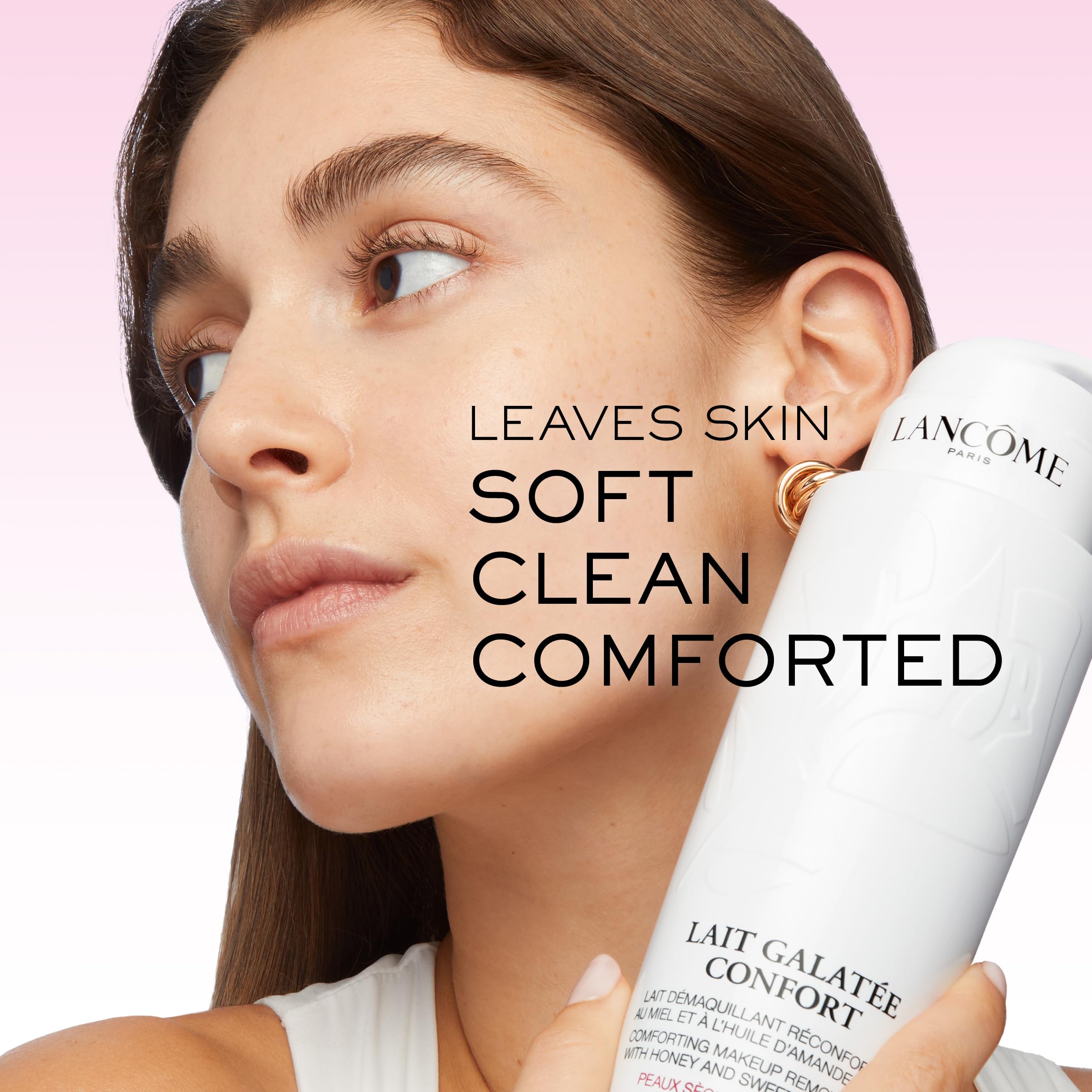 Lancôme packaging image showing 6.7 oz bottle and soothing hydrating formula for dry skin.