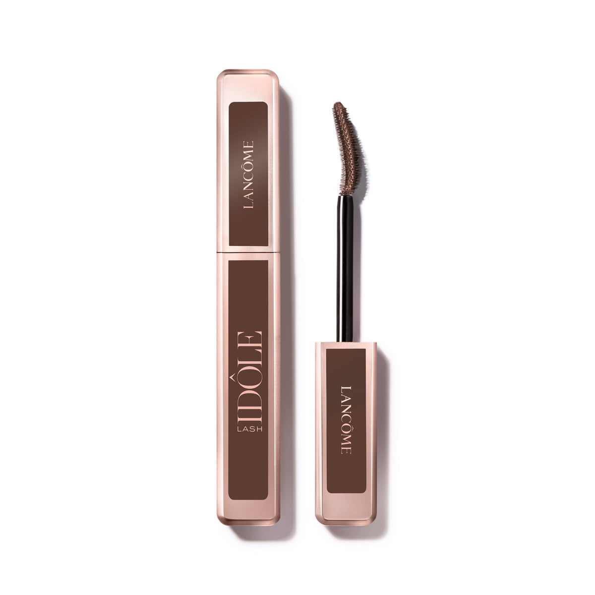 Lancôme Lash Idôle brown mascara bottle showing lift and length.