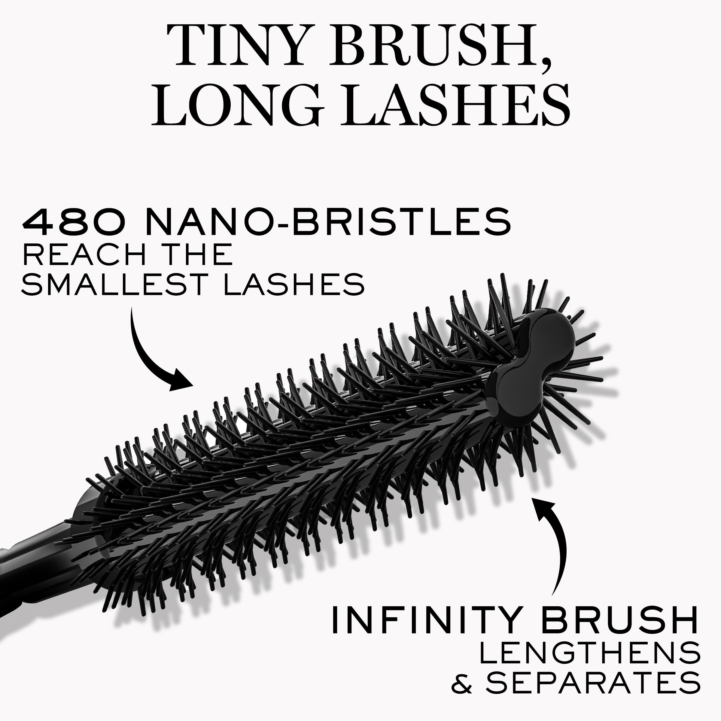 Lancôme Lash Idôle precision brush ensures even coverage from root to tip.