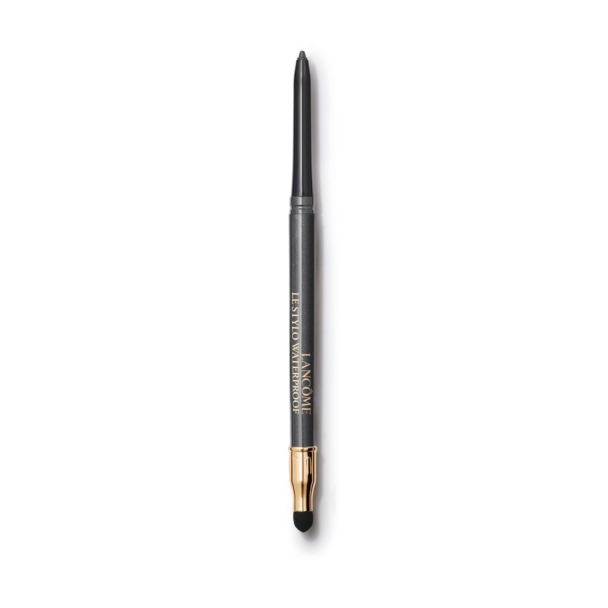 Lancôme Le Stylo Waterproof Eyeliner Noir Onyx swatch shows rich pigment