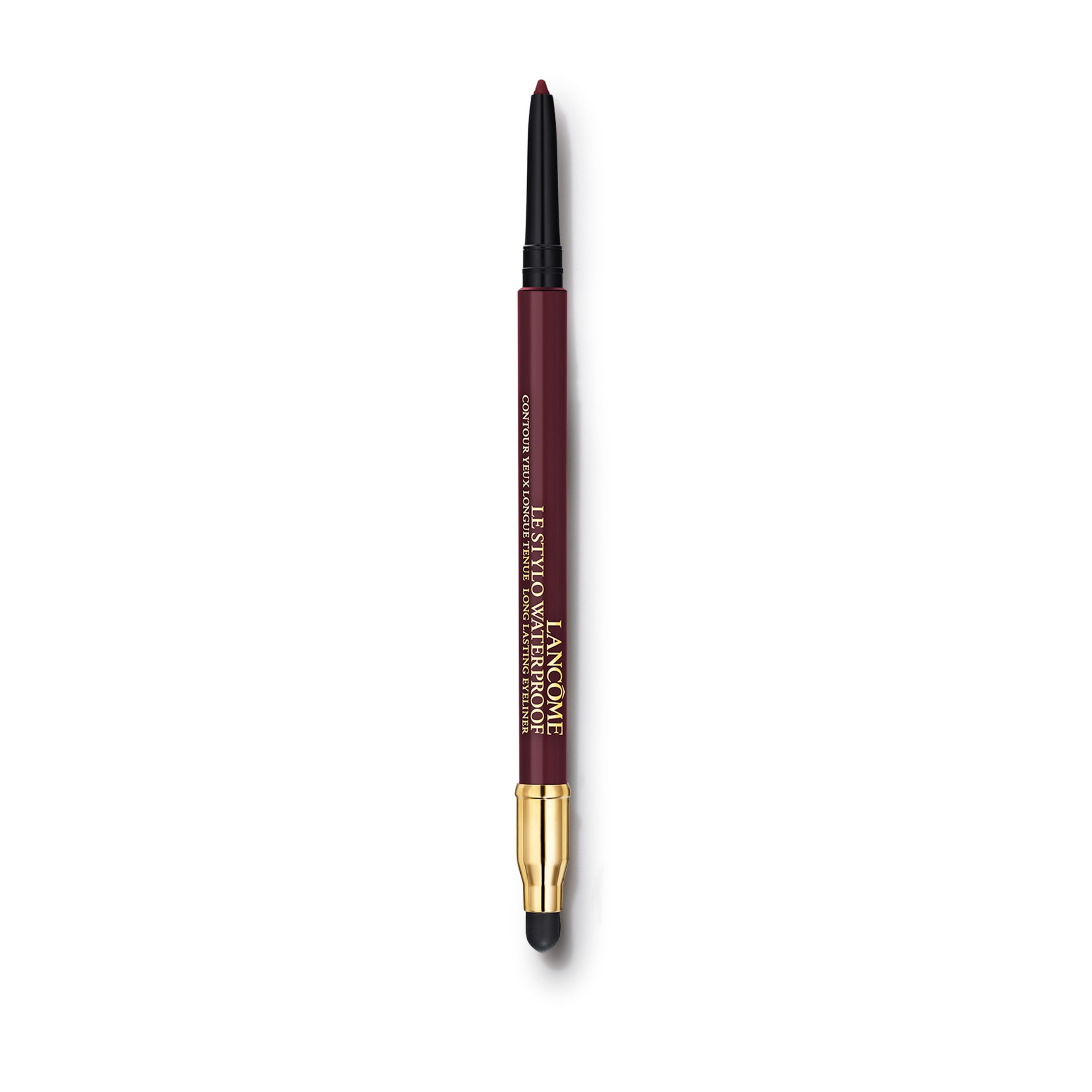 Lancôme Le Stylo Waterproof Eyeliner Pencil creamy texture close-up showcasing smooth glide.