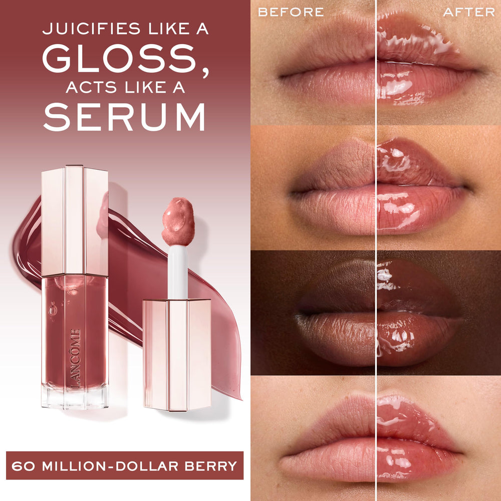 Lancôme Lip Idôle JuicyTreat jumbo applicator in action for smooth contouring.