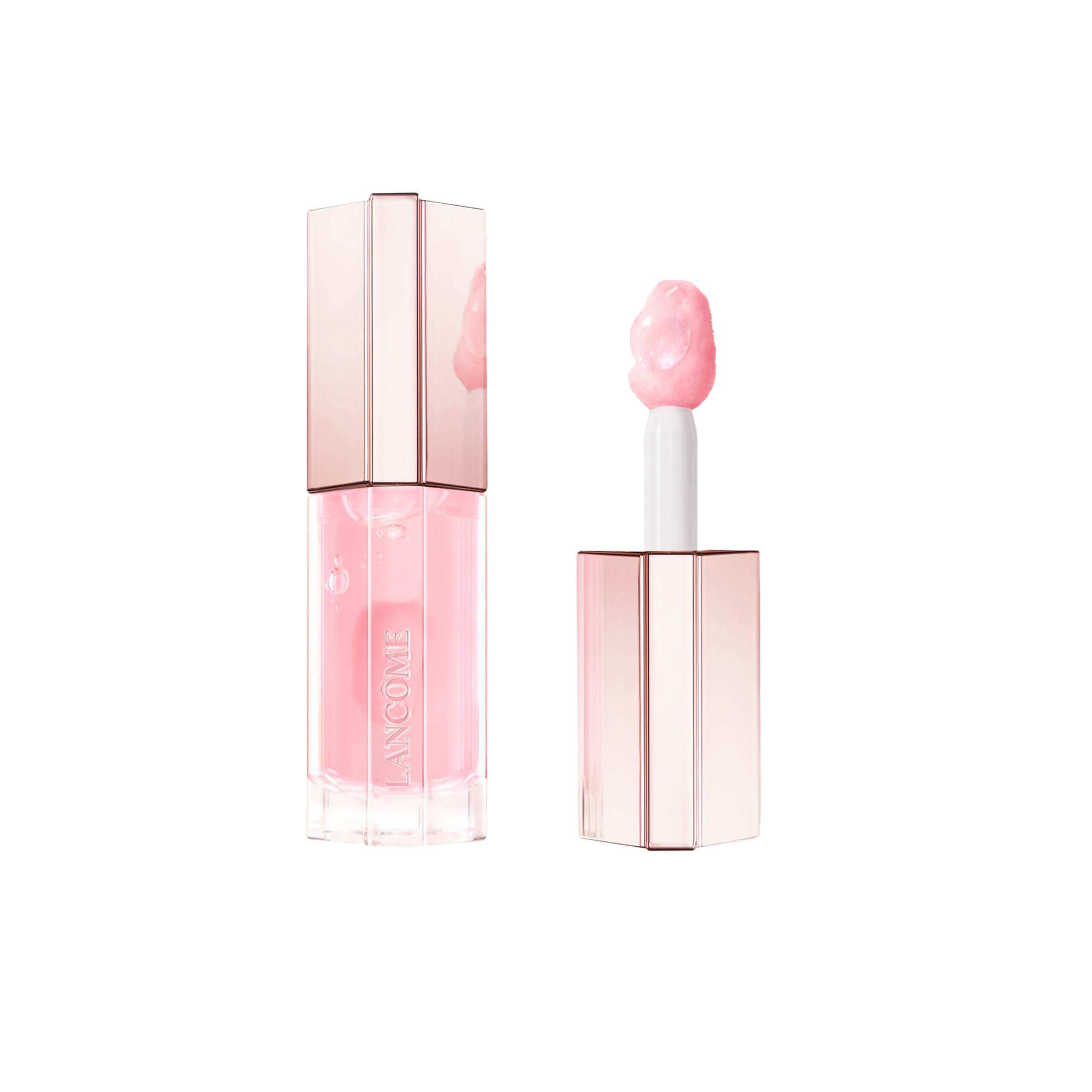 Lancôme Lip Idôle JuicyTreat gloss bottle front showing instant shine and hydration.