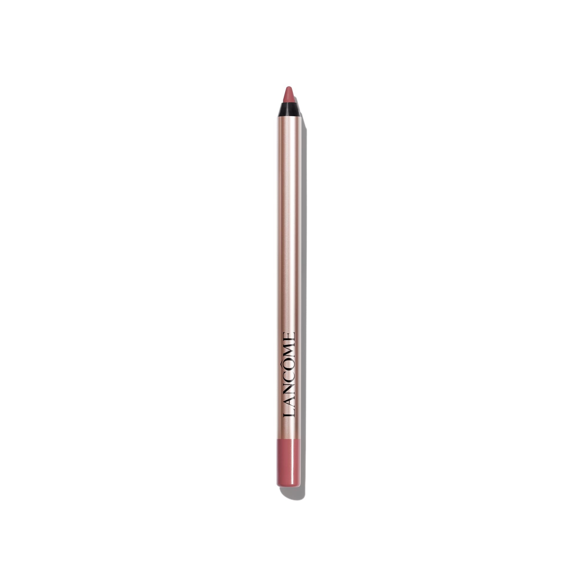 Lancôme Lip Idôle Lip Shaper nude-now closeup shows creamy matte finish for defined lips.