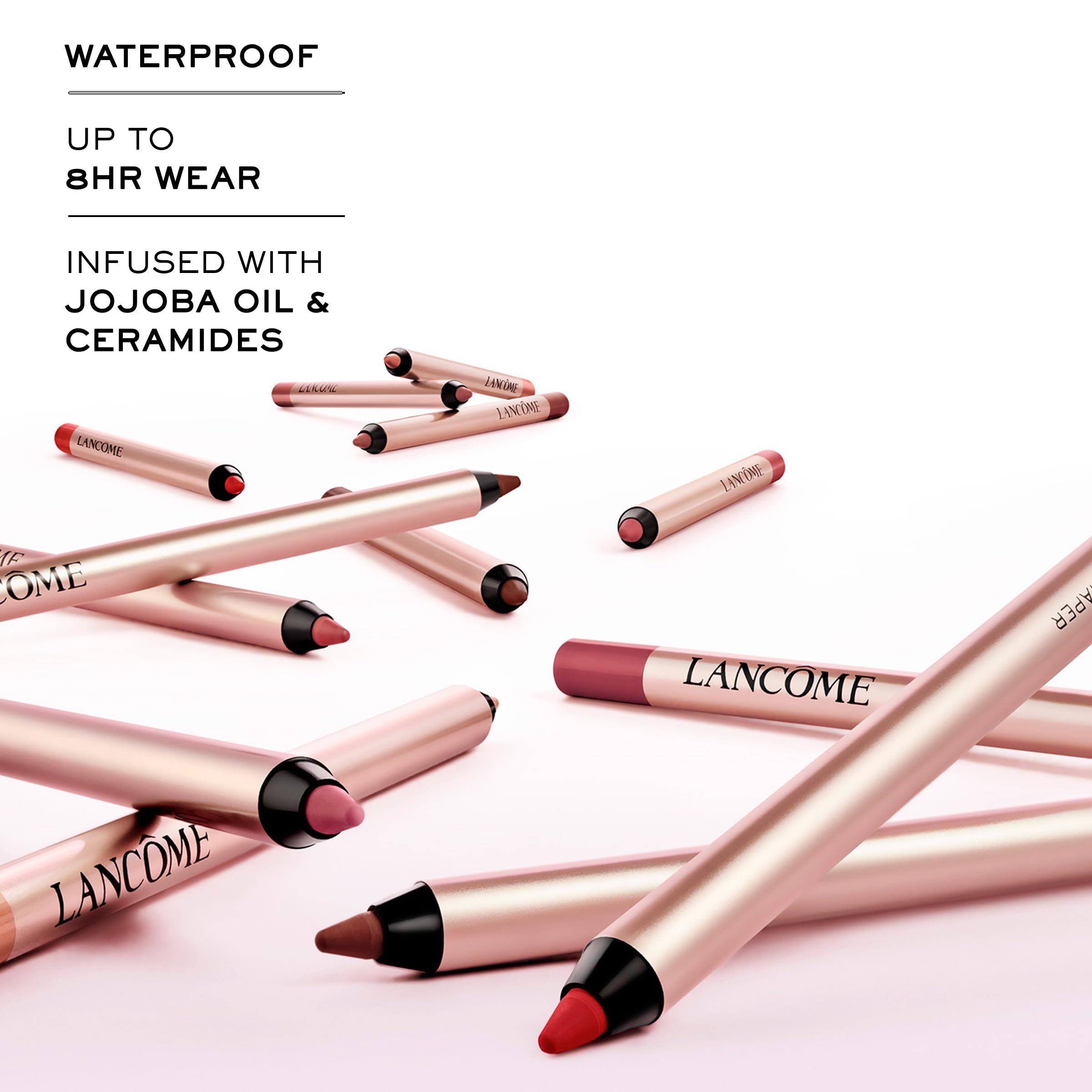 Lancôme Lip Idôle Lip Shaper swatch on lips demonstrates blendable color