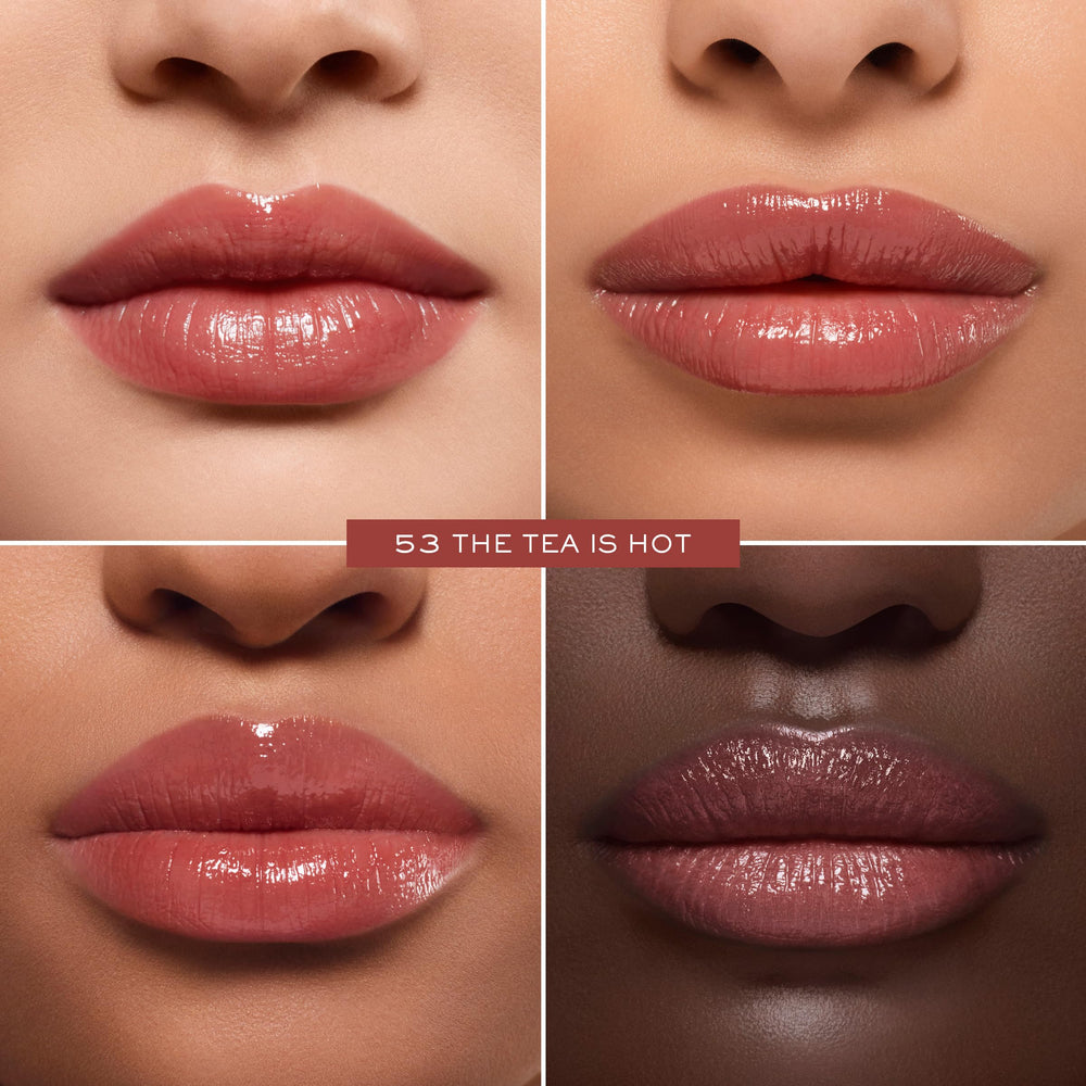 Lancôme Lip Idôle Squalane-12 Butterglow contains shea butter and ceramides for nourishment.