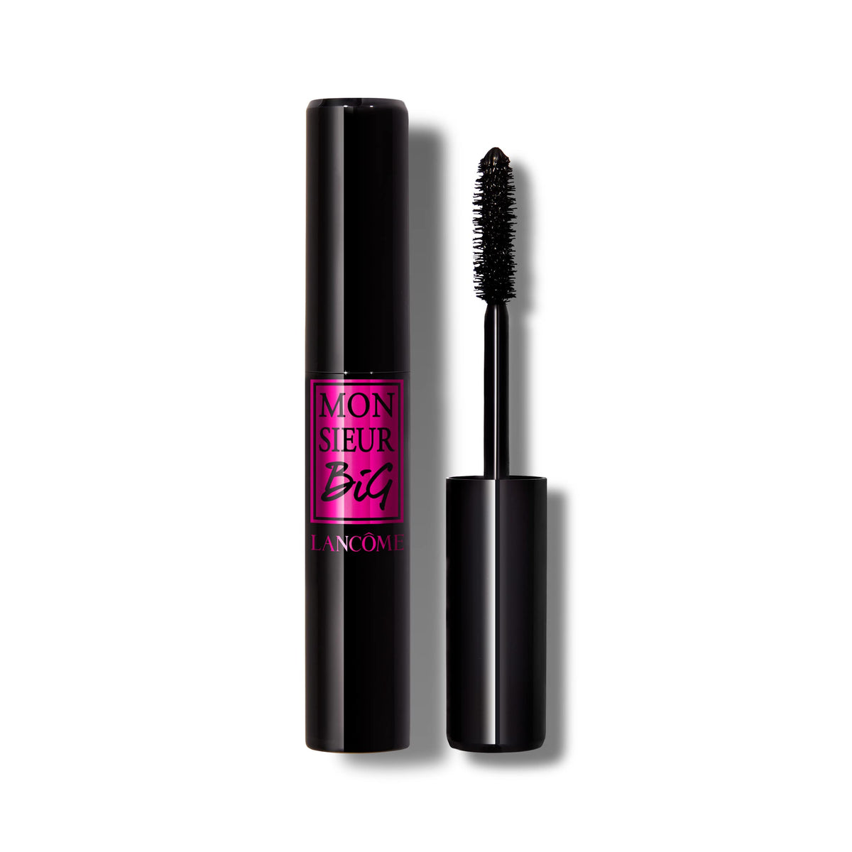 Lancôme Monsieur Big Mascara tube and brush demonstrates bold volume potential.