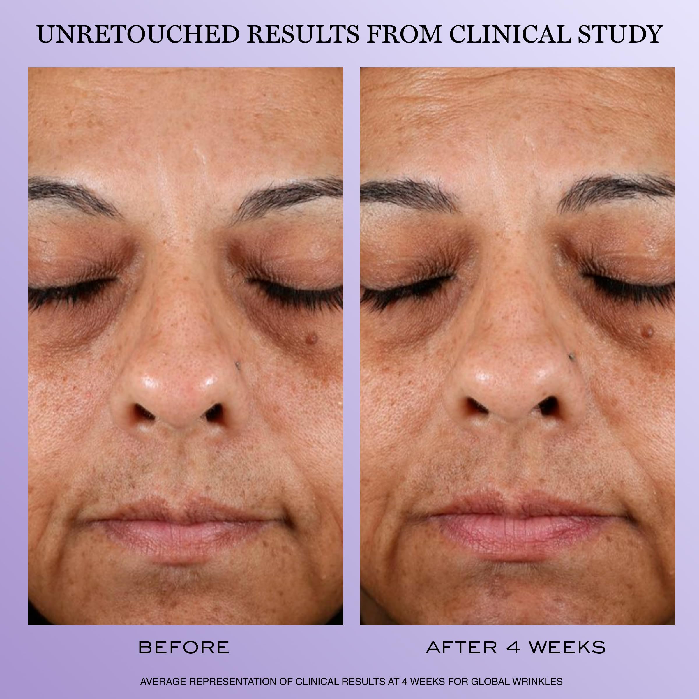 Lancôme Rénergie 300-Peptide cream texture swirl highlighting non-greasy finish for daily use.