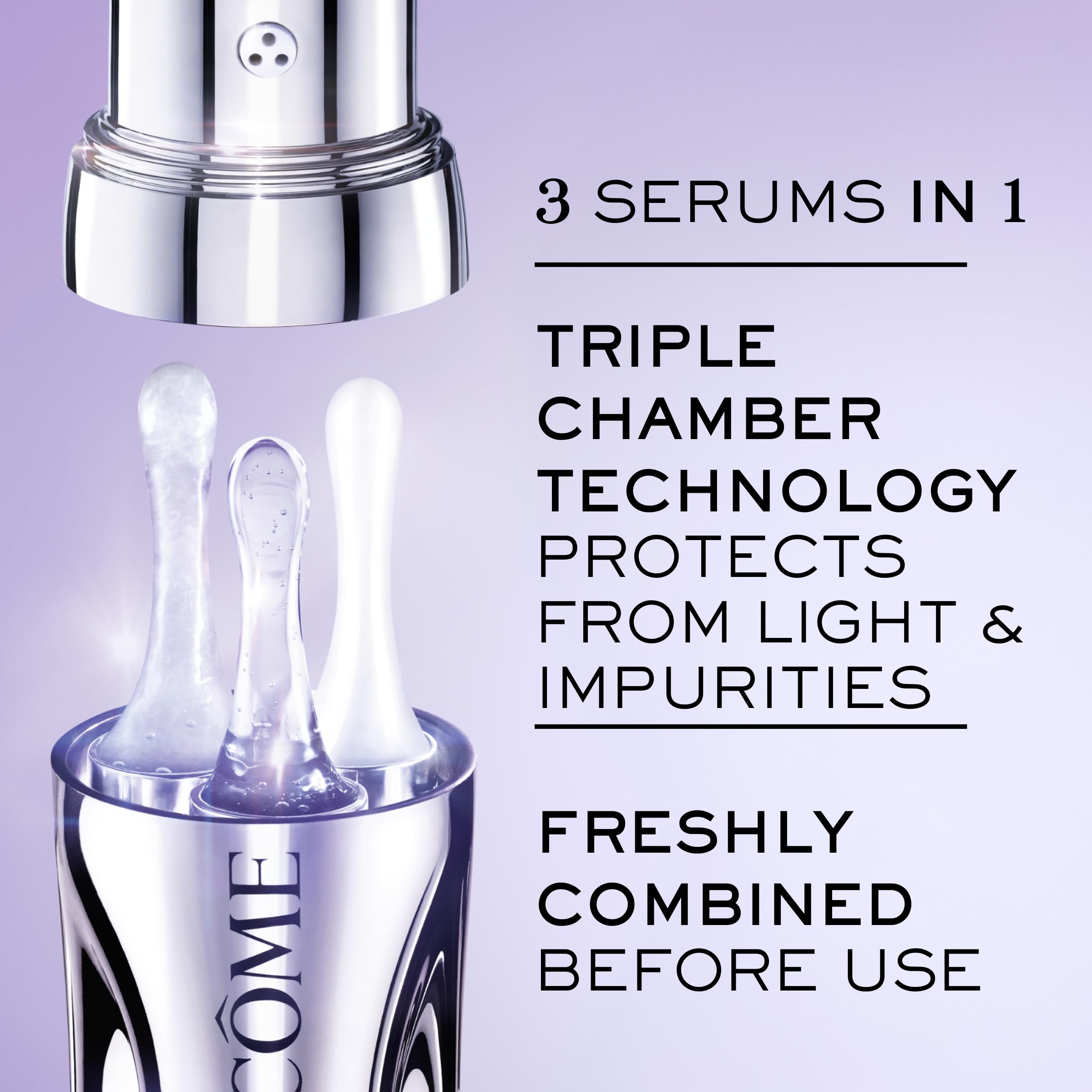 Lancorne Rennergie H.C.F. application on skin offers a radiant, plump appearance