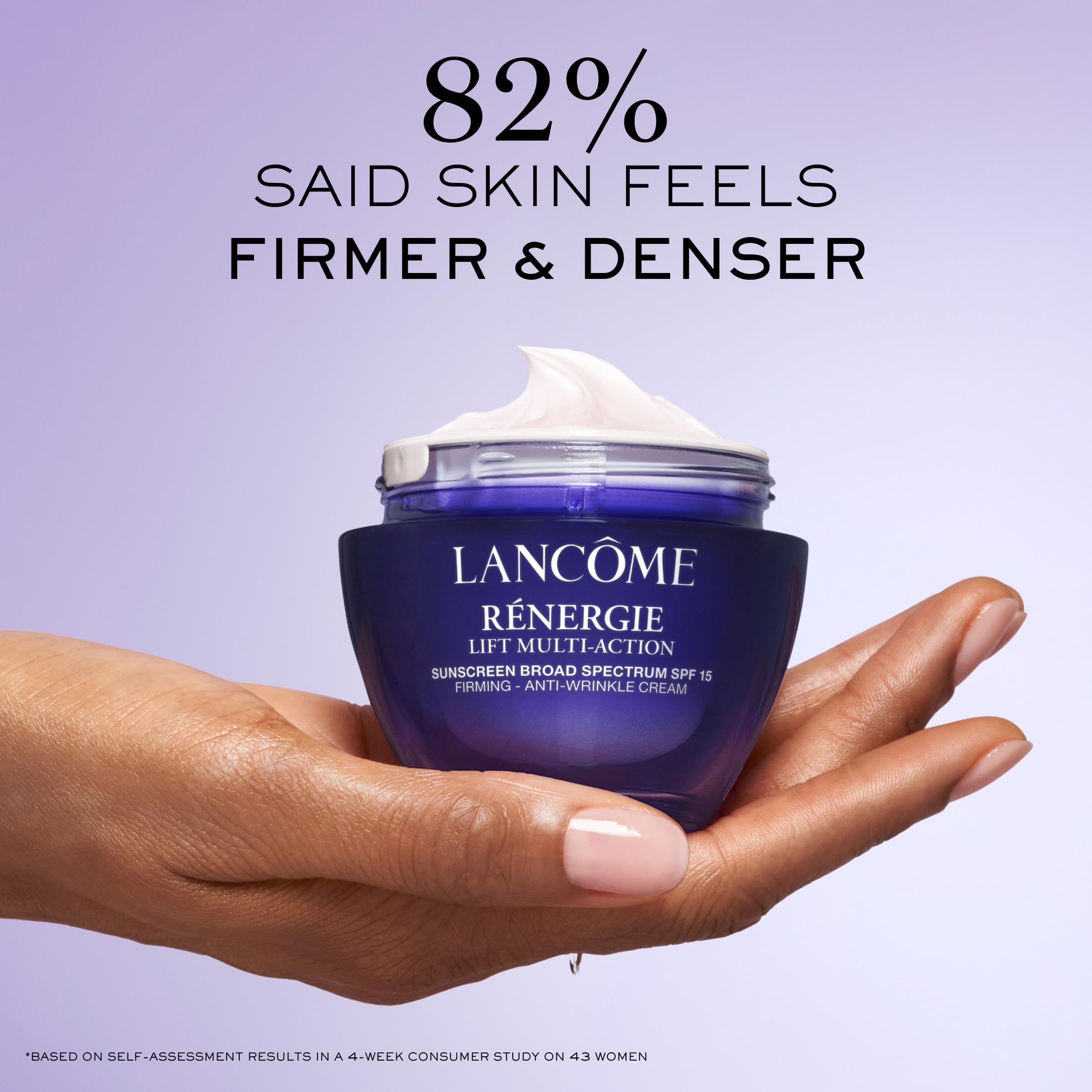Lancôme Rénergie Lift Multi-Action SPF 15 face application demonstrates smooth, even coverage