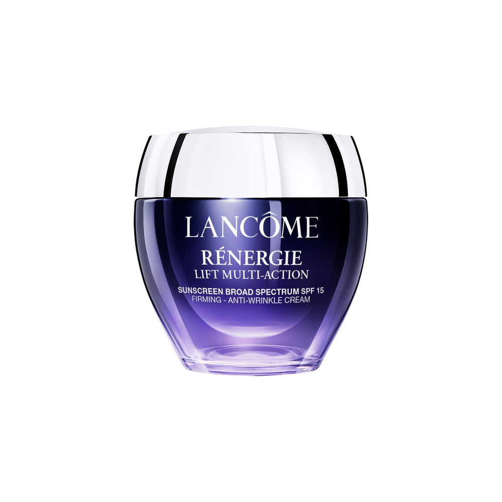 Lancôme Rénergie Lift Multi-Action SPF 15 cream on vanity shows lifting and firming benefits