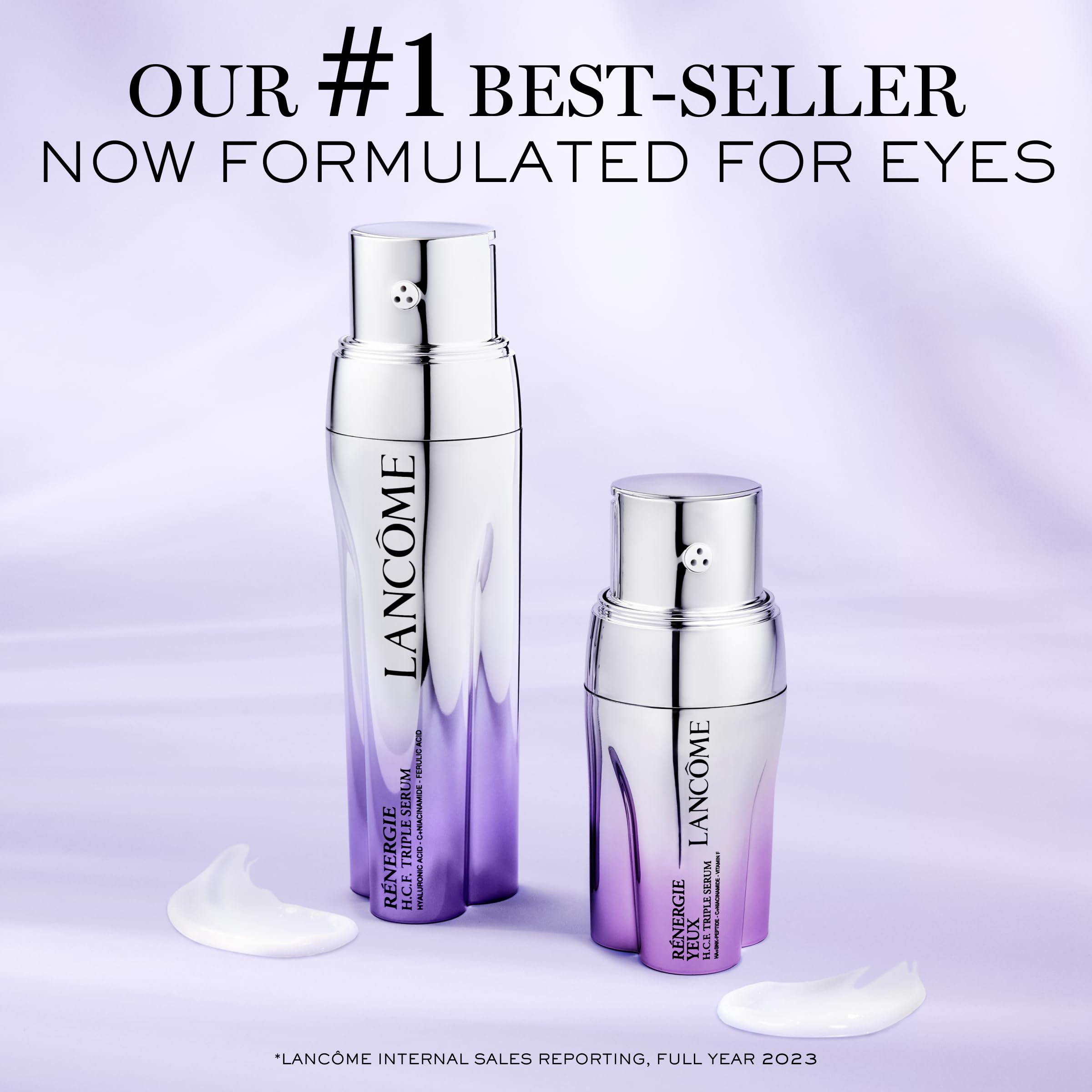 Lancôme Rénergie H.C.F. Triple Serum Eye ophthalmologist-tested for sensitive skin suitability.