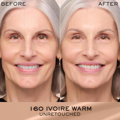 Lancôme Renergie Lift Foundation blend-application demonstrates a moisture-rich finish for hydrated, comfortable skin.