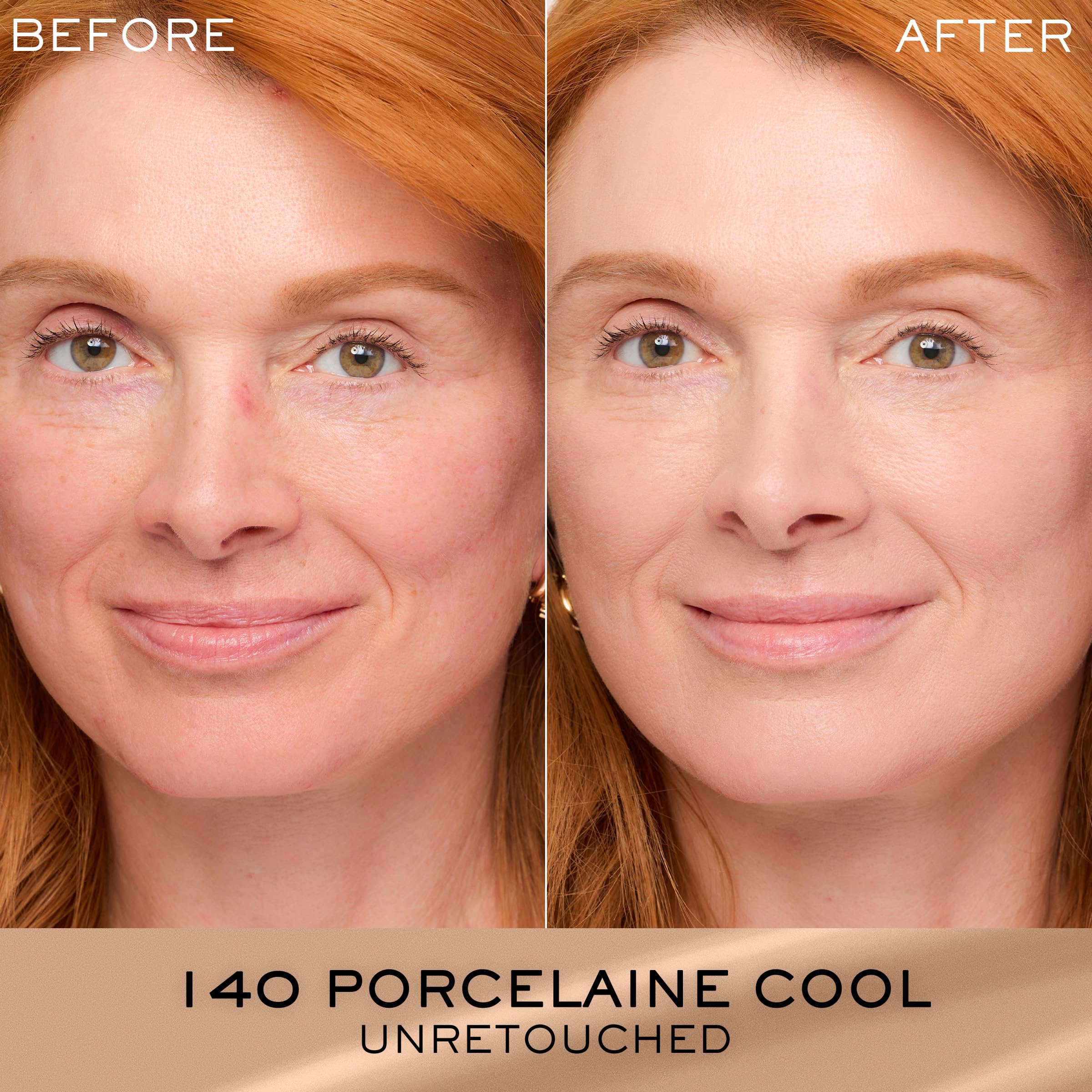 Lancôme Renergie Lift foundation swirl on skin demonstrates seamless coverage and glow