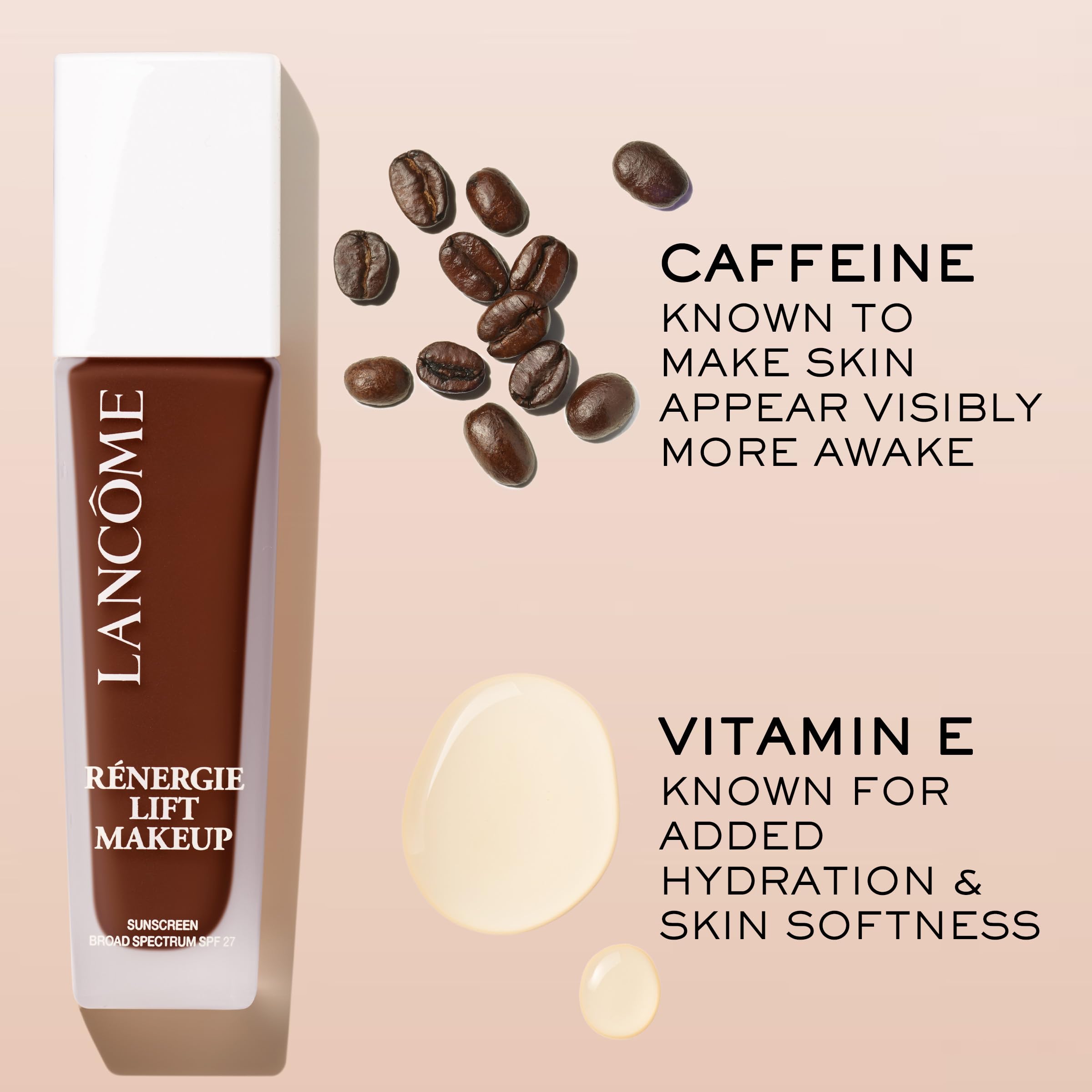 Lancôme Renergie Lift Makeup Foundation SPF 27 image emphasizes daily sun protection.