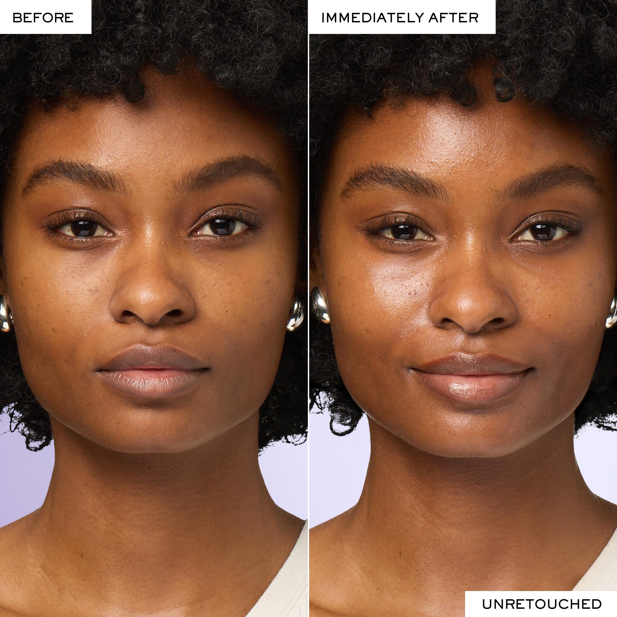 Lancôme Rénergie Lift Multi-Action SPF15 face application close-up demonstrates even coverage on jawline