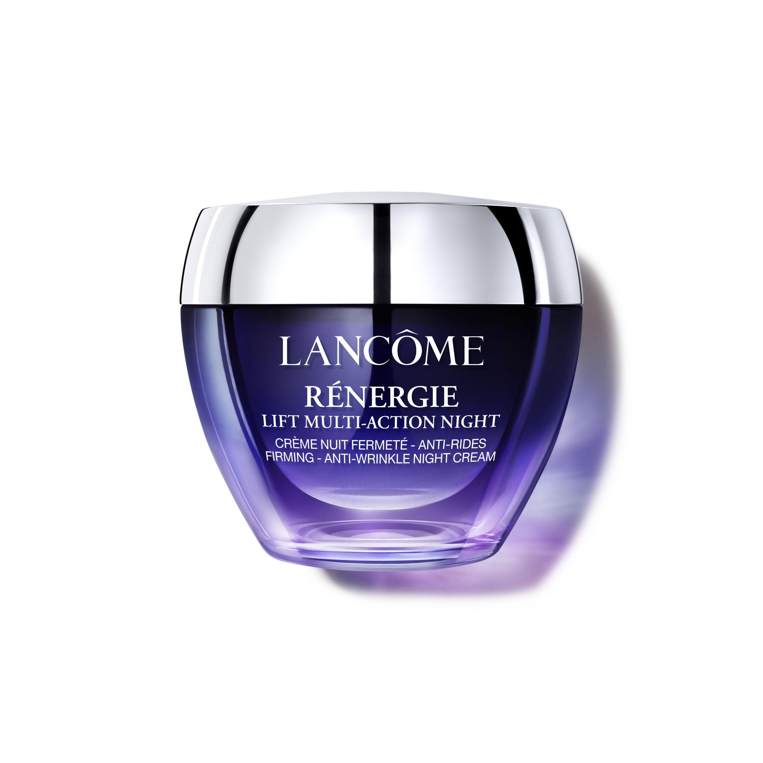 Lancôme Rénergie Lift Night Cream jar closeup, rich texture for overnight hydration and firming