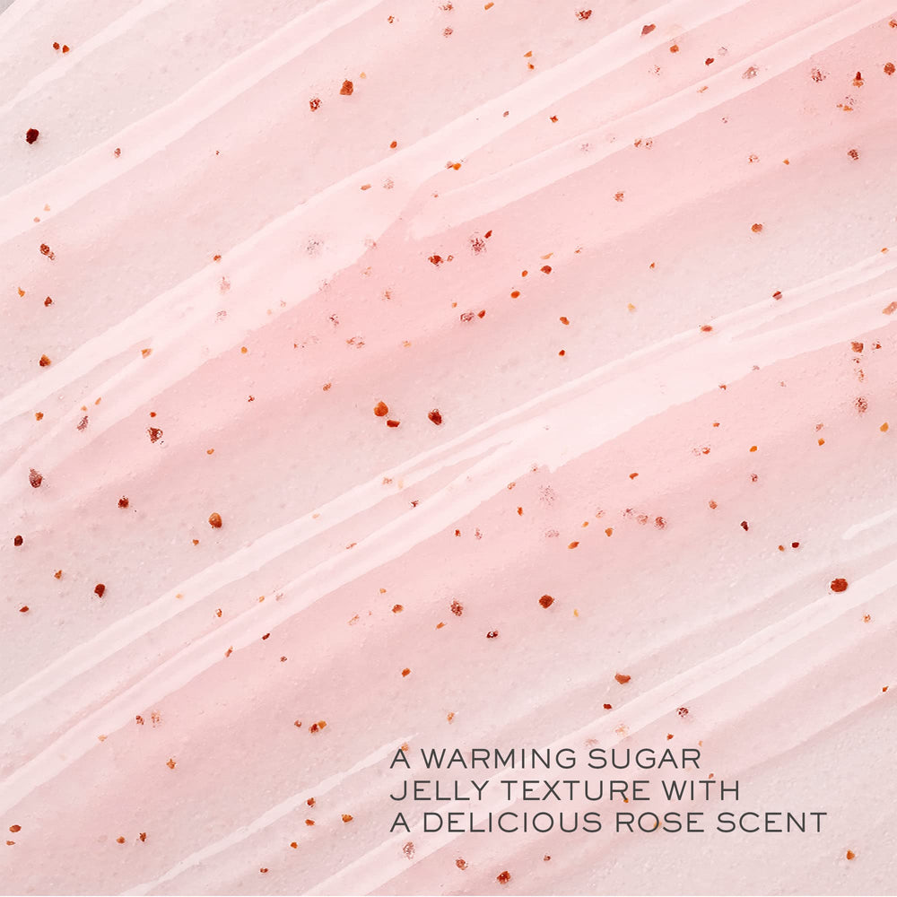 Lancôme Rose Exfoliating Scrub featuring rose water and honey for a gentle glow.