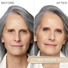 Lancôme Teint Idole Ultra Wear concealer close-up highlighting dark circles with hydrating finish.