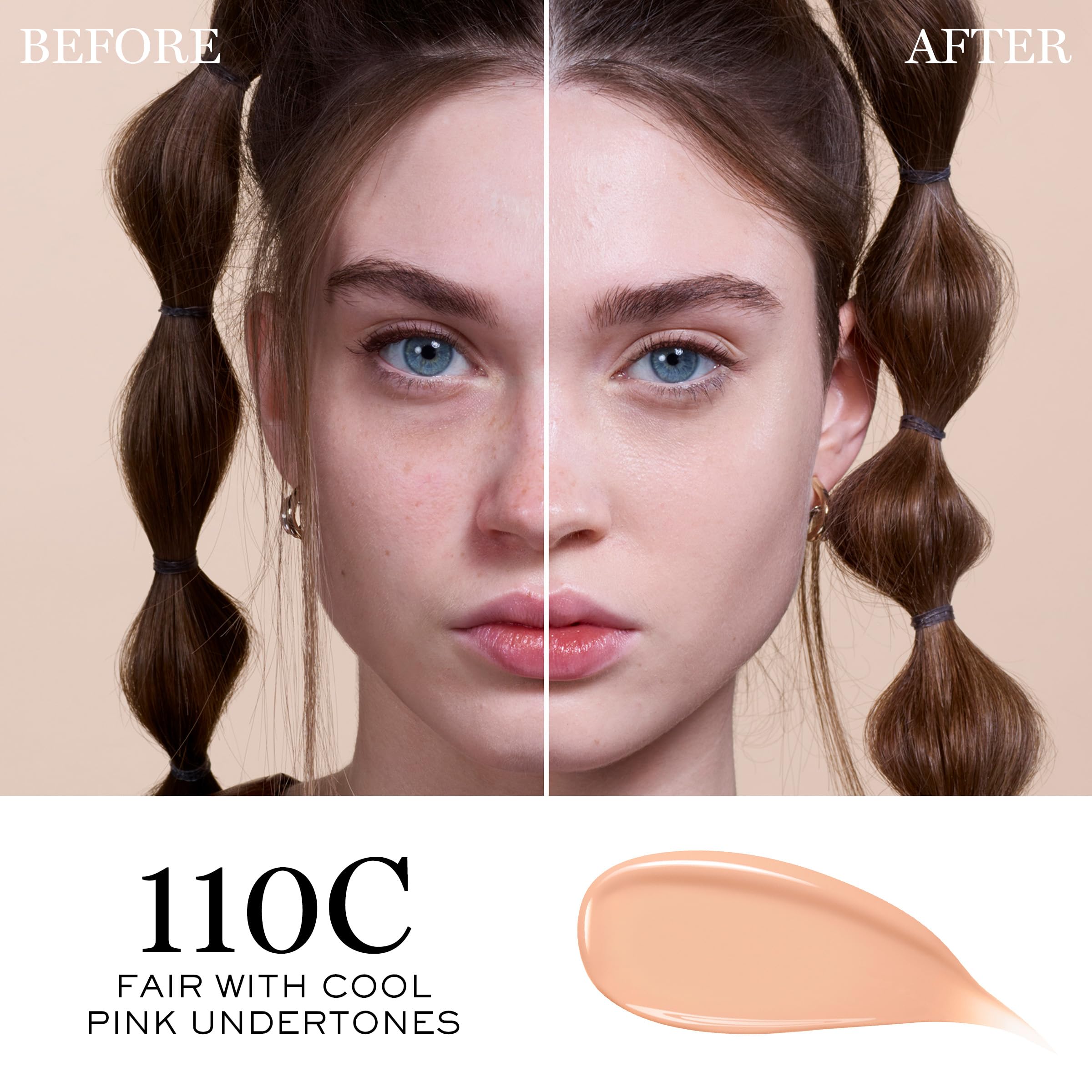Lancôme Teint Idole Ultra Wear glow finish during application for radiant coverage.