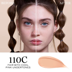 Lancôme Teint Idole Ultra Wear glow finish during application for radiant coverage.