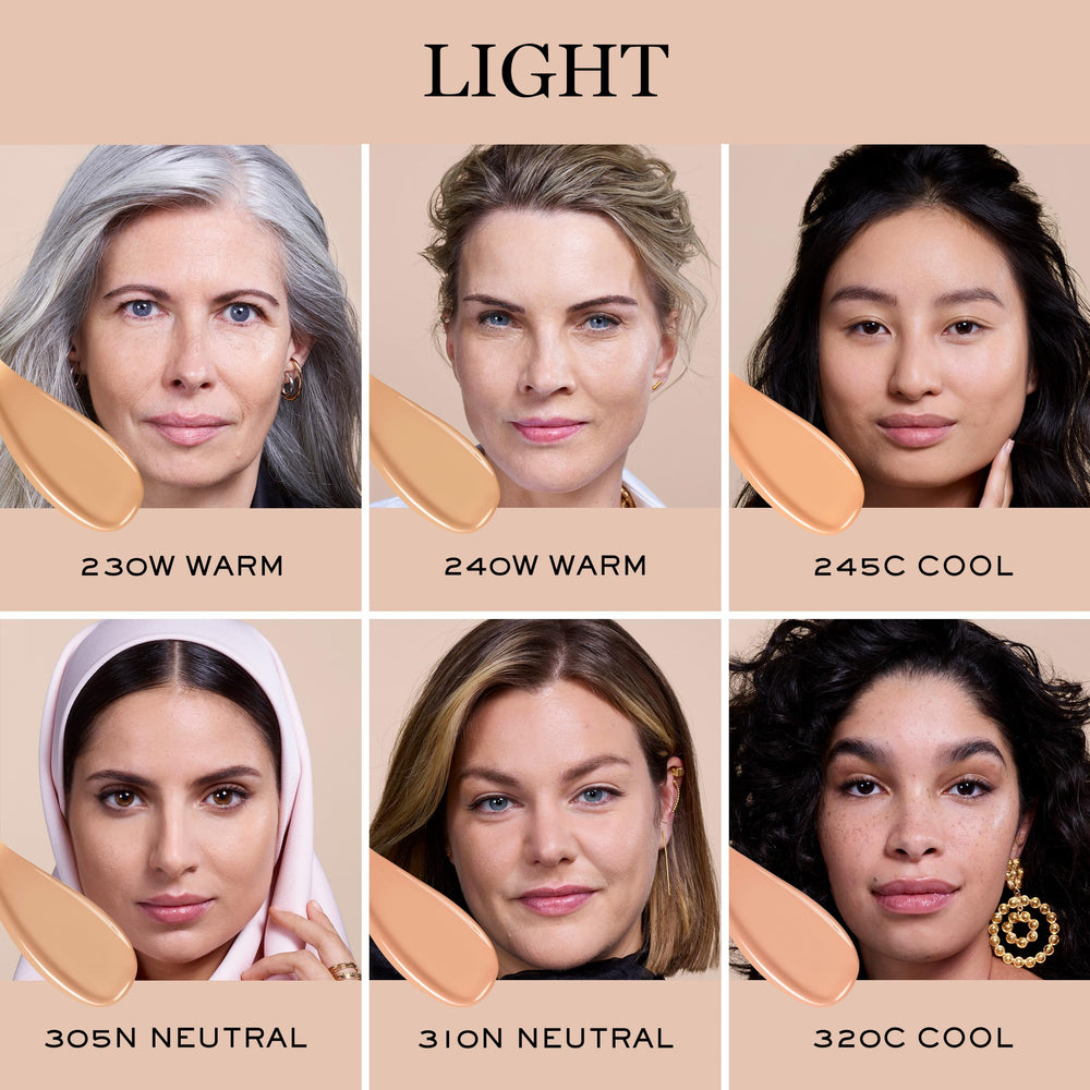 Lancôme Teint Idole Ultra Wear glow finish on skin hints at all-day radiance.