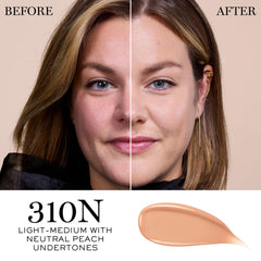 Lancôme Teint Idole Ultra Wear serum-base closeup shows Hyaluronic and Mandelic acids for smooth skin.