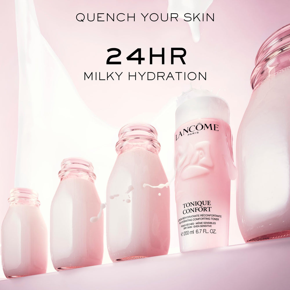 lancome tonique confort glow radiance closeup suggests brighter, healthier-looking skin