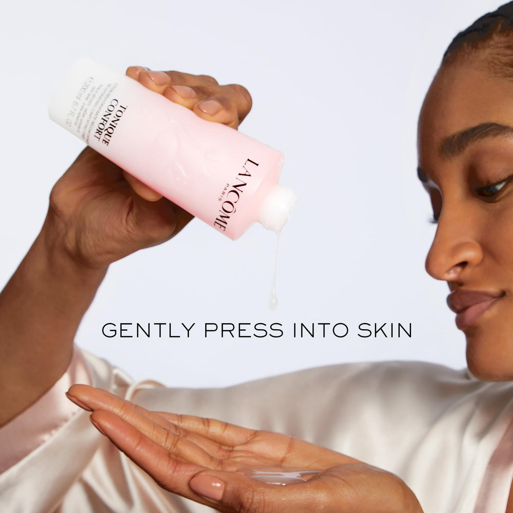 lancome tonique confort serum prep demonstrates improved absorption with routine