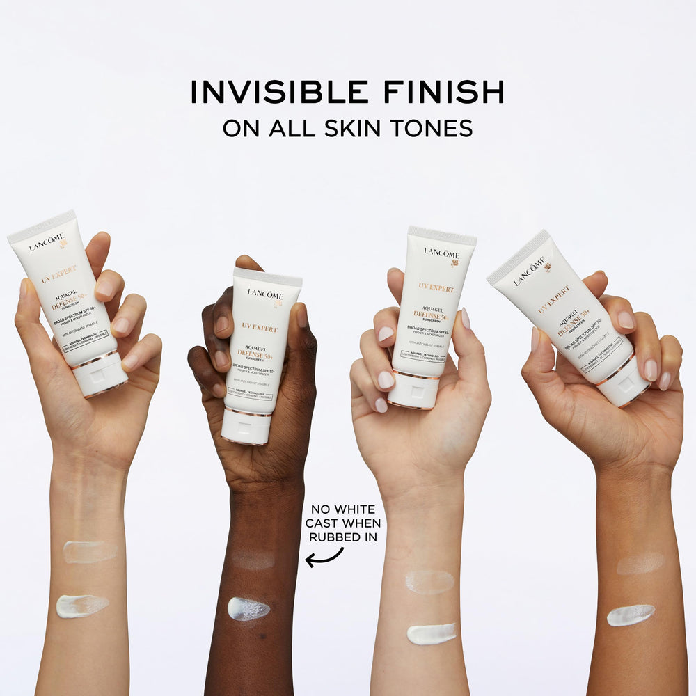 Lancôme UV Expert Defense hydration boost without greasiness on skin.