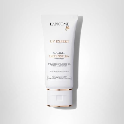 Lancôme UV Expert Defense SPF 50+ visible but non-greasy under makeup finish.