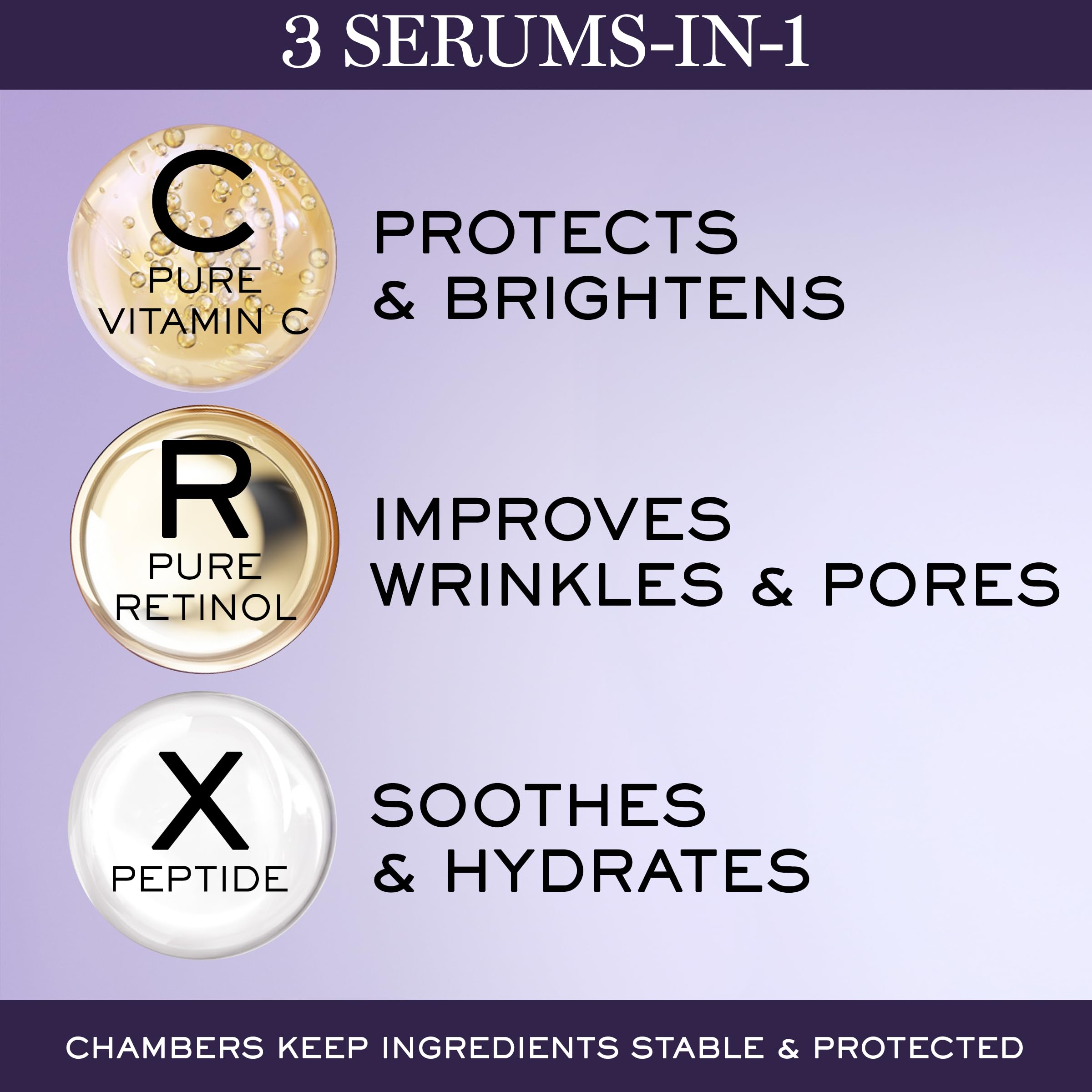 Lancôme Vitamin C focus hints at brightness and radiance on skin.