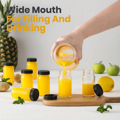 LANDNEOO wide-mouth mini bottle 2oz for easy filling and drinking on the go.