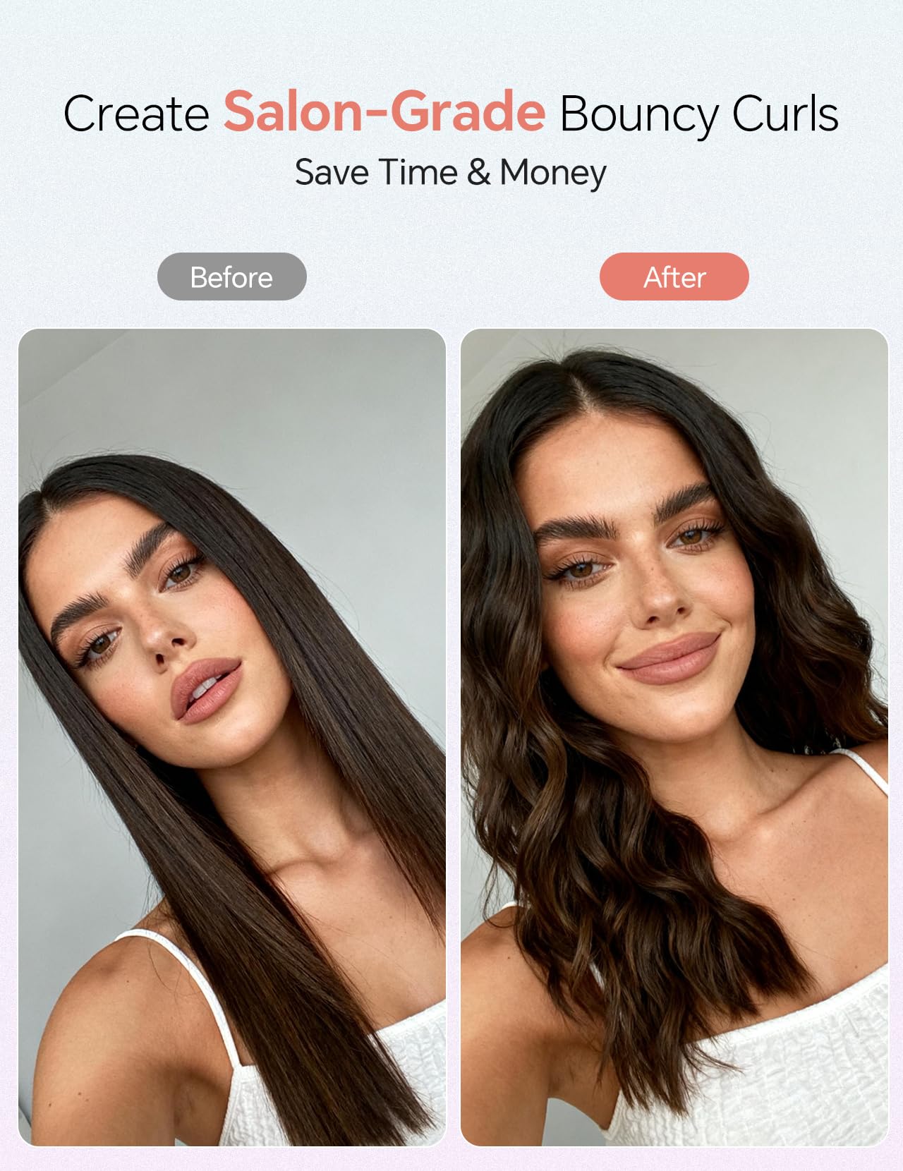 LANDOT 8-temperature curl iron heats in 30 seconds for customizable styles.