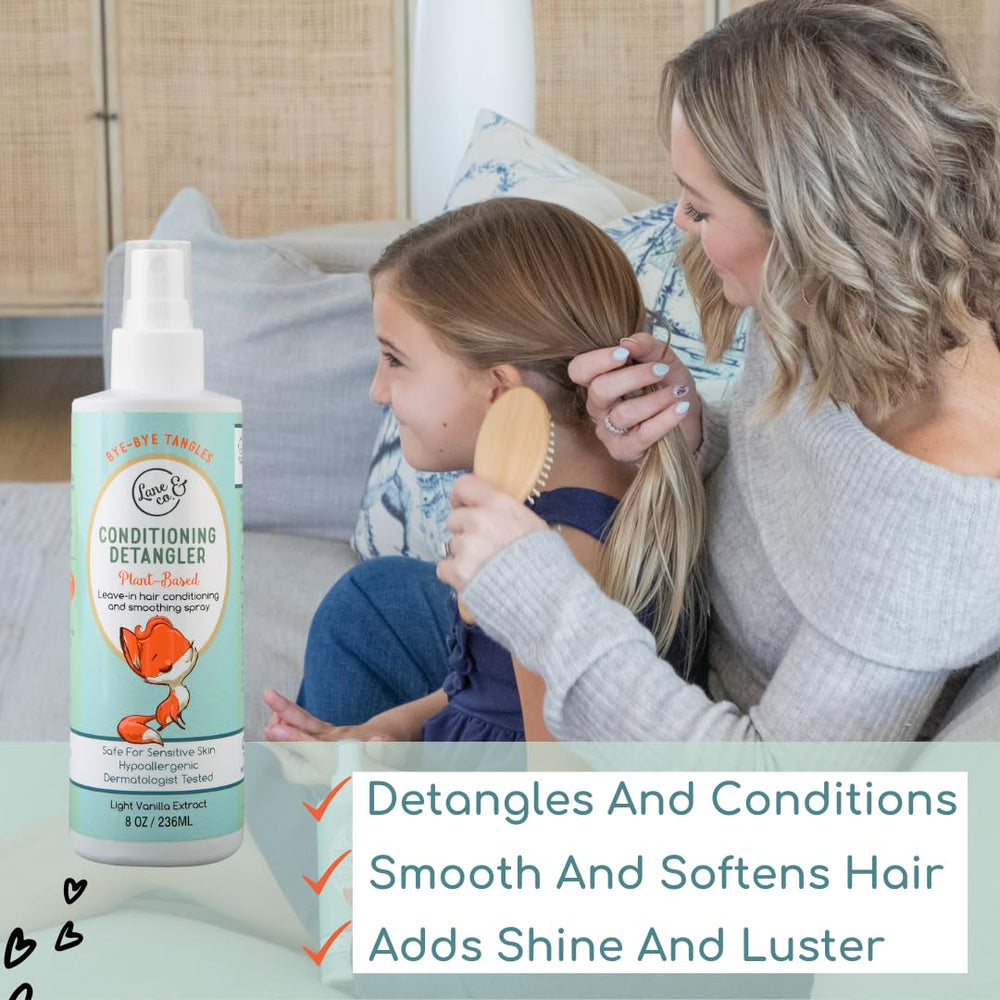 Lane & Co detangler with avocado and coconut oils for nourished hair